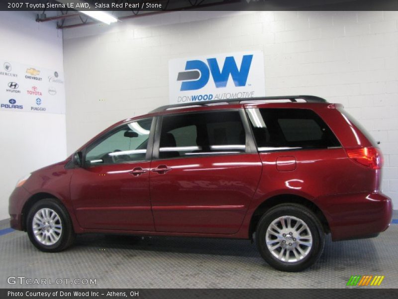 Salsa Red Pearl / Stone 2007 Toyota Sienna LE AWD