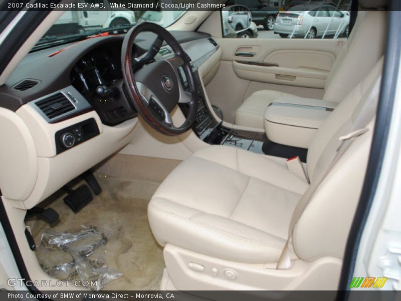 White Diamond / Cocoa/Light Cashmere 2007 Cadillac Escalade ESV AWD