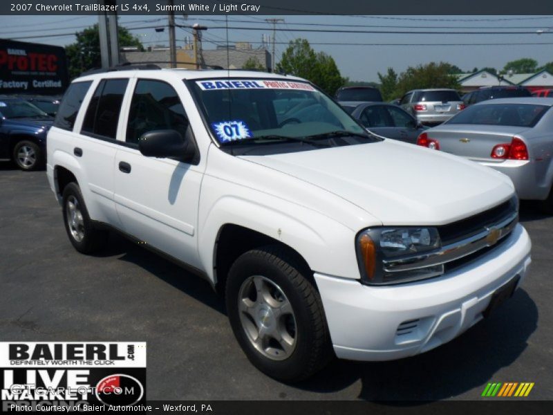 Summit White / Light Gray 2007 Chevrolet TrailBlazer LS 4x4