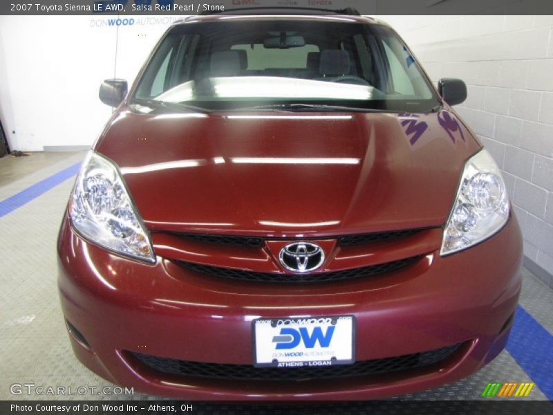 Salsa Red Pearl / Stone 2007 Toyota Sienna LE AWD