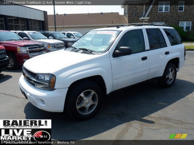 Summit White / Light Gray 2007 Chevrolet TrailBlazer LS 4x4