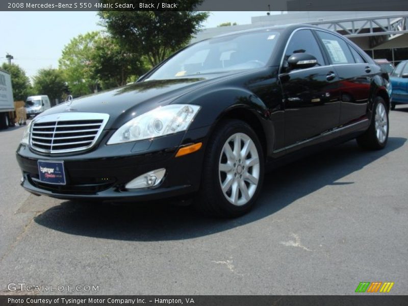 Black / Black 2008 Mercedes-Benz S 550 4Matic Sedan