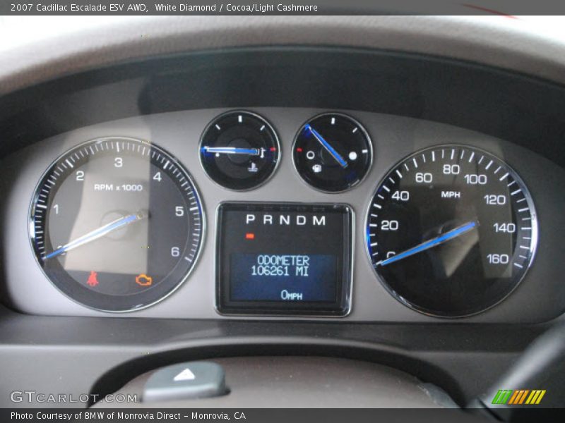 White Diamond / Cocoa/Light Cashmere 2007 Cadillac Escalade ESV AWD