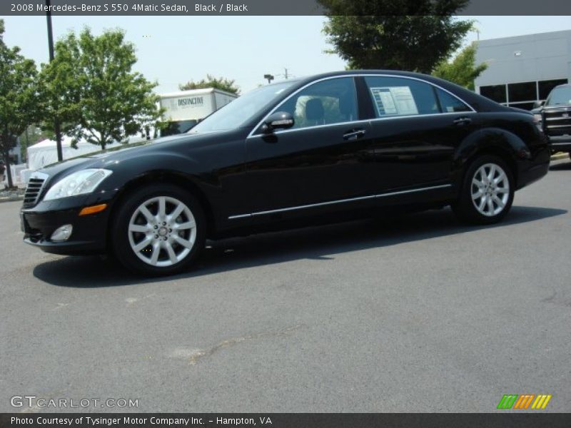 Black / Black 2008 Mercedes-Benz S 550 4Matic Sedan