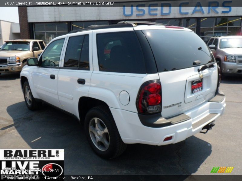 Summit White / Light Gray 2007 Chevrolet TrailBlazer LS 4x4