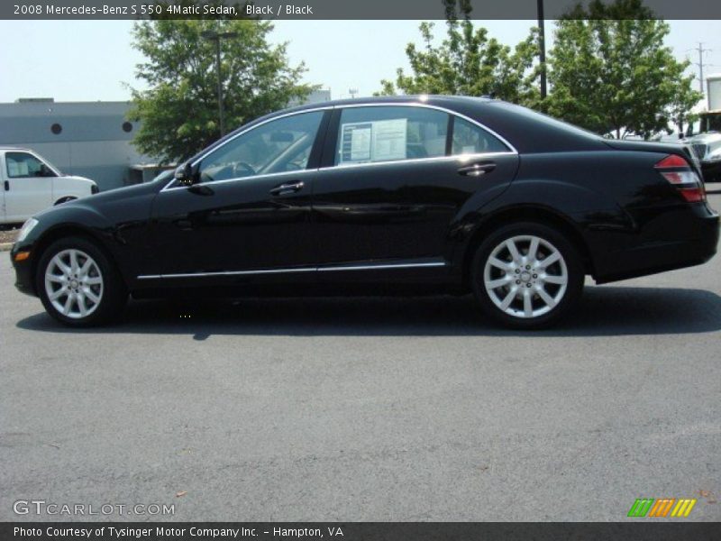 Black / Black 2008 Mercedes-Benz S 550 4Matic Sedan