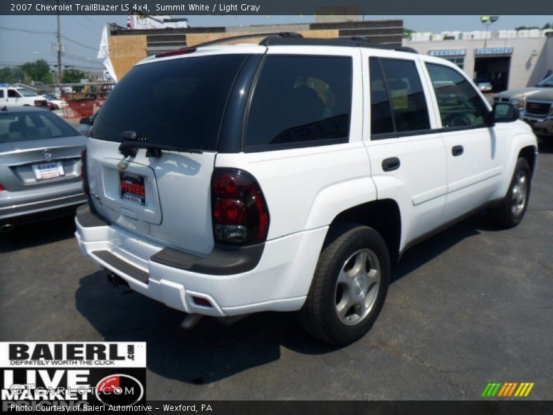 Summit White / Light Gray 2007 Chevrolet TrailBlazer LS 4x4