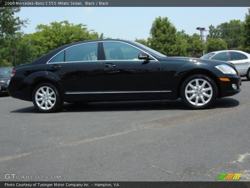 Black / Black 2008 Mercedes-Benz S 550 4Matic Sedan