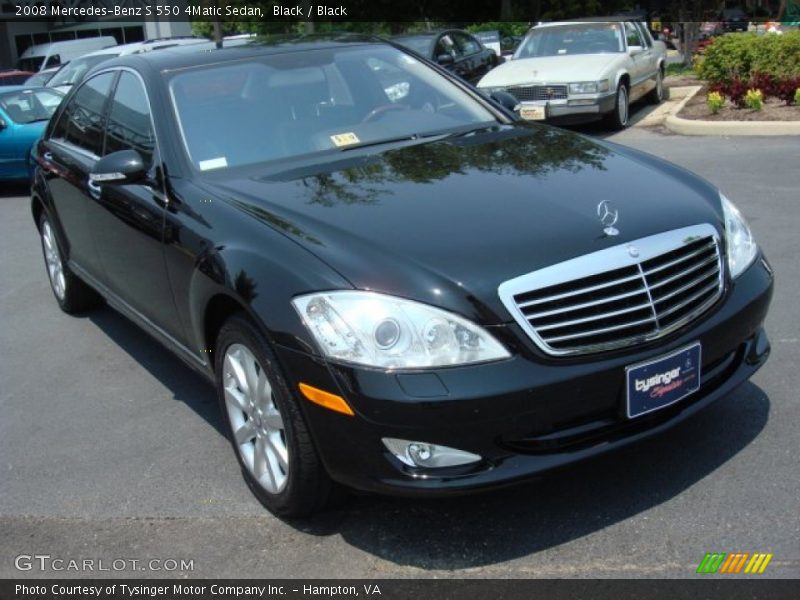 Black / Black 2008 Mercedes-Benz S 550 4Matic Sedan