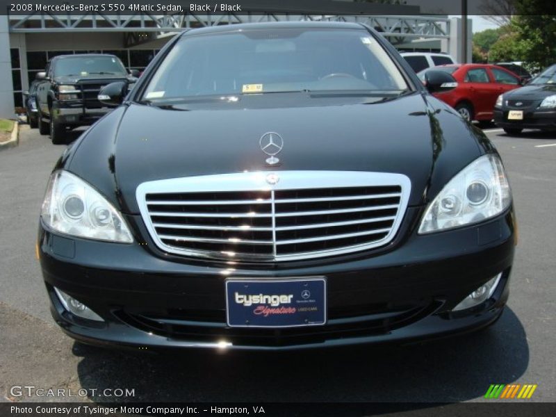 Black / Black 2008 Mercedes-Benz S 550 4Matic Sedan