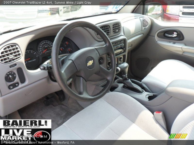 Summit White / Light Gray 2007 Chevrolet TrailBlazer LS 4x4