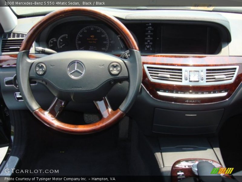 Black / Black 2008 Mercedes-Benz S 550 4Matic Sedan