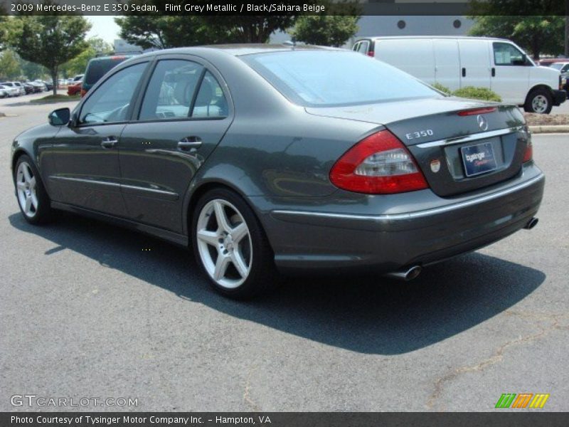 Flint Grey Metallic / Black/Sahara Beige 2009 Mercedes-Benz E 350 Sedan