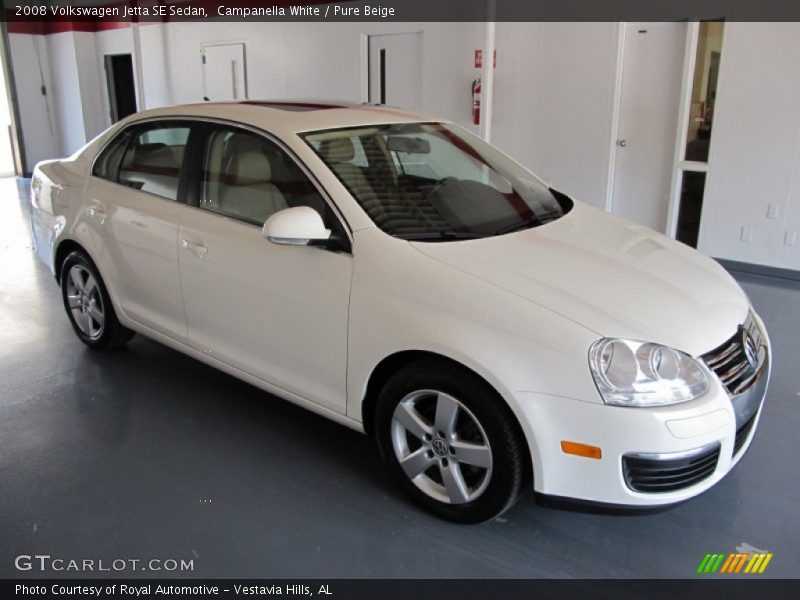Campanella White / Pure Beige 2008 Volkswagen Jetta SE Sedan