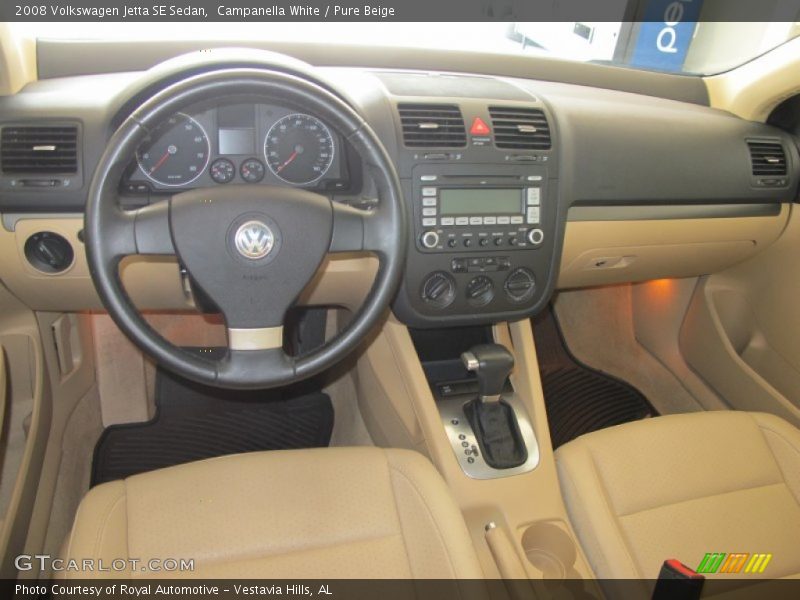 Campanella White / Pure Beige 2008 Volkswagen Jetta SE Sedan