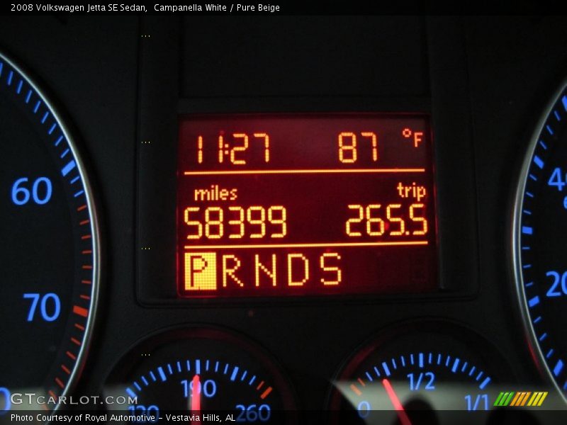Campanella White / Pure Beige 2008 Volkswagen Jetta SE Sedan