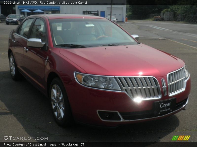 Red Candy Metallic / Light Camel 2011 Lincoln MKZ AWD