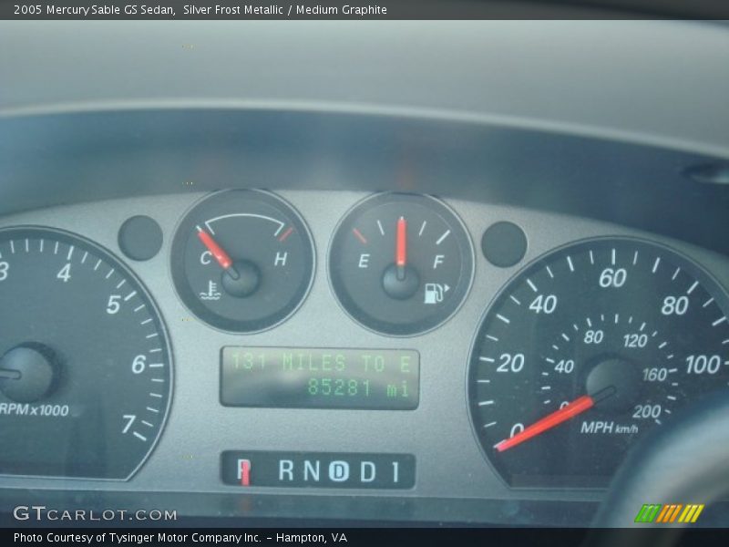 Silver Frost Metallic / Medium Graphite 2005 Mercury Sable GS Sedan