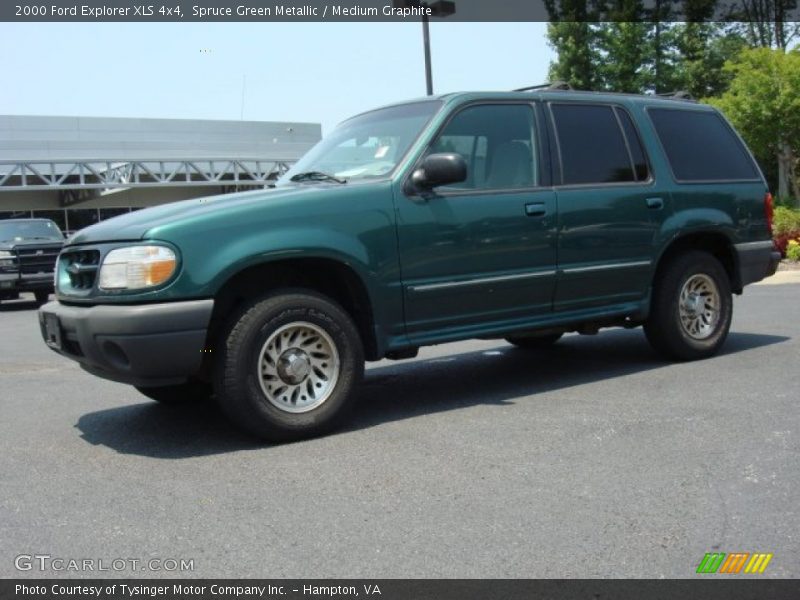 Spruce Green Metallic / Medium Graphite 2000 Ford Explorer XLS 4x4