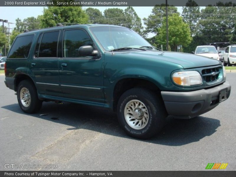 Spruce Green Metallic / Medium Graphite 2000 Ford Explorer XLS 4x4