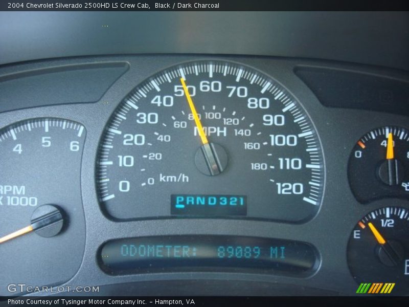 Black / Dark Charcoal 2004 Chevrolet Silverado 2500HD LS Crew Cab