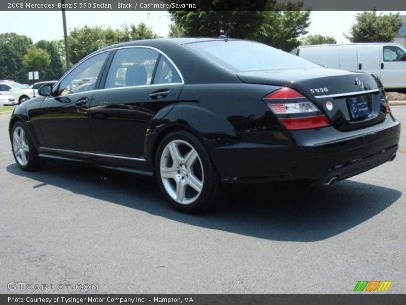 Black / Cashmere/Savanna 2008 Mercedes-Benz S 550 Sedan