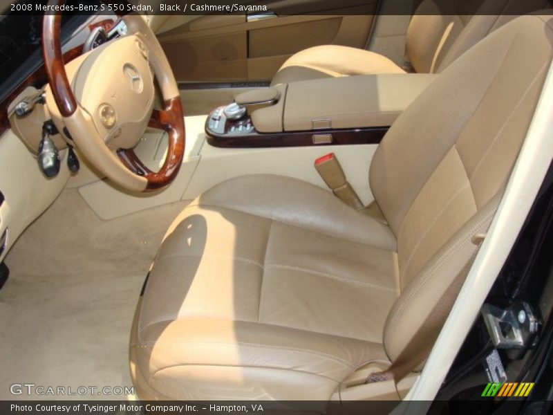 Black / Cashmere/Savanna 2008 Mercedes-Benz S 550 Sedan