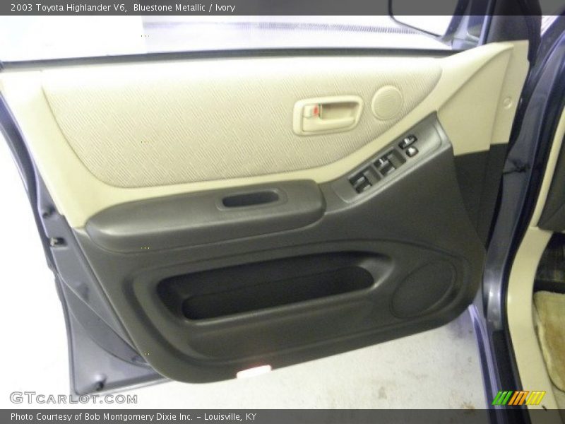 Bluestone Metallic / Ivory 2003 Toyota Highlander V6