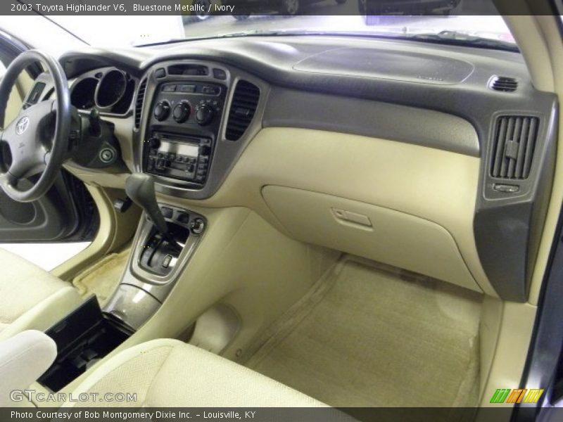 Bluestone Metallic / Ivory 2003 Toyota Highlander V6