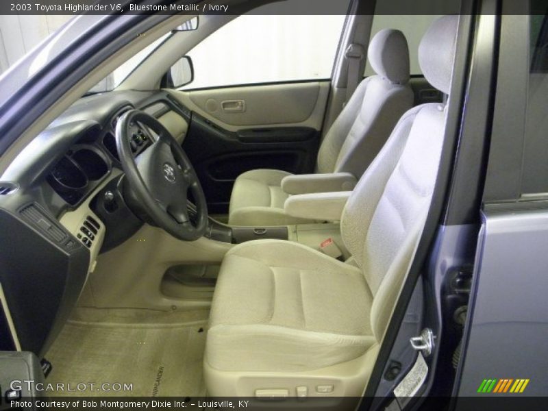 Bluestone Metallic / Ivory 2003 Toyota Highlander V6