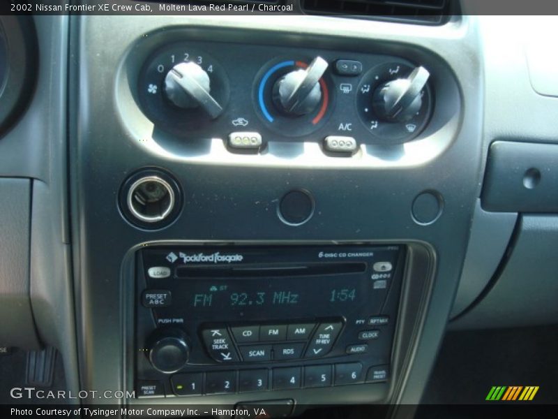 Molten Lava Red Pearl / Charcoal 2002 Nissan Frontier XE Crew Cab