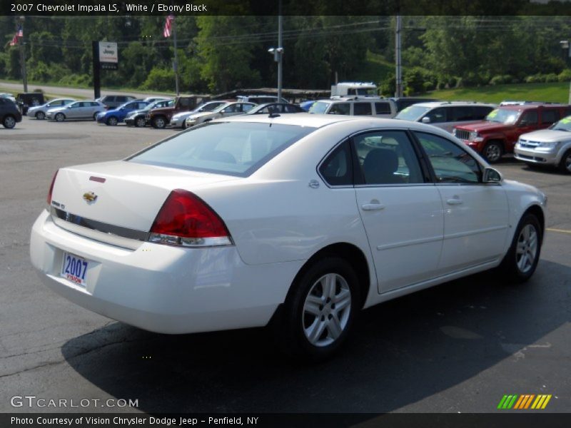 White / Ebony Black 2007 Chevrolet Impala LS