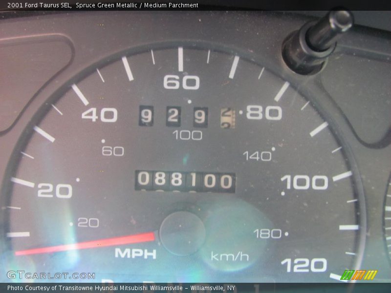Spruce Green Metallic / Medium Parchment 2001 Ford Taurus SEL