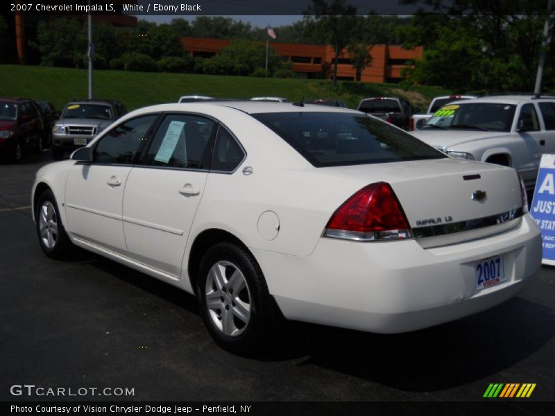 White / Ebony Black 2007 Chevrolet Impala LS