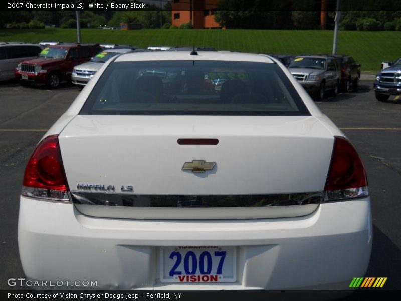White / Ebony Black 2007 Chevrolet Impala LS