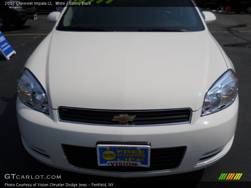 White / Ebony Black 2007 Chevrolet Impala LS