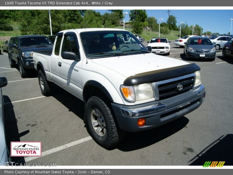 White / Gray 1998 Toyota Tacoma V6 TRD Extended Cab 4x4