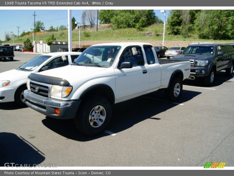 White / Gray 1998 Toyota Tacoma V6 TRD Extended Cab 4x4