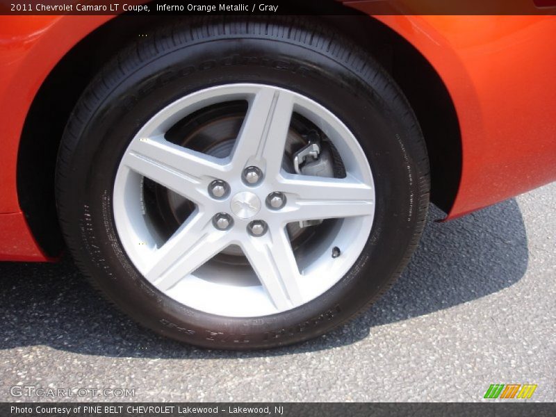 Inferno Orange Metallic / Gray 2011 Chevrolet Camaro LT Coupe