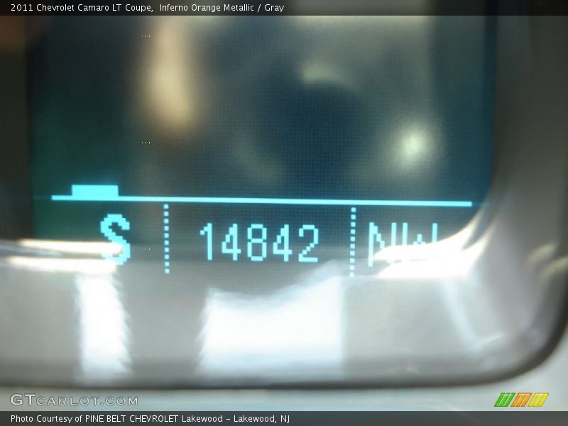 Inferno Orange Metallic / Gray 2011 Chevrolet Camaro LT Coupe