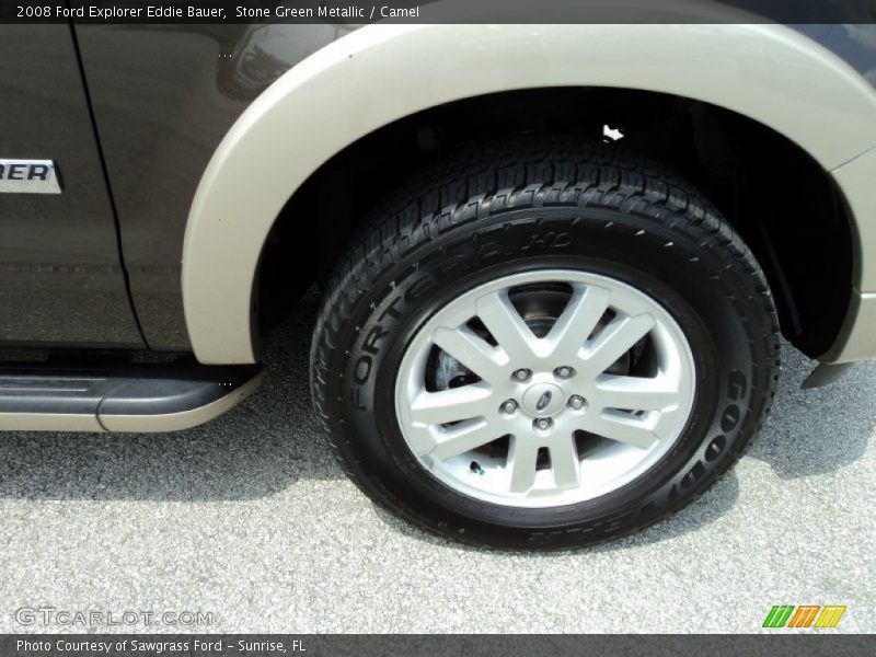 Stone Green Metallic / Camel 2008 Ford Explorer Eddie Bauer