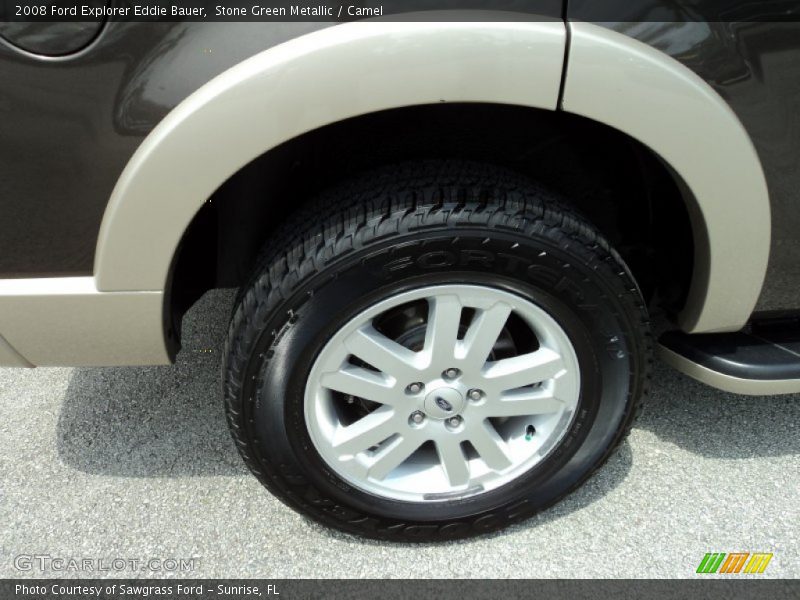 Stone Green Metallic / Camel 2008 Ford Explorer Eddie Bauer