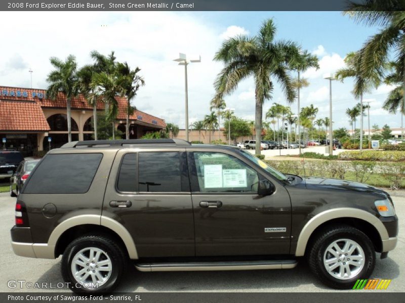 Stone Green Metallic / Camel 2008 Ford Explorer Eddie Bauer