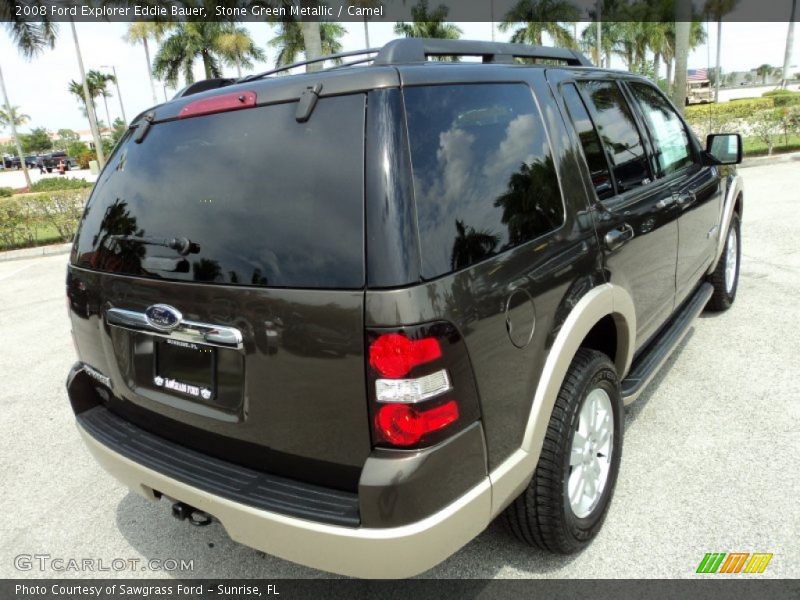 Stone Green Metallic / Camel 2008 Ford Explorer Eddie Bauer