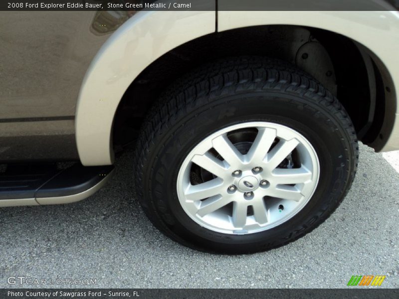 Stone Green Metallic / Camel 2008 Ford Explorer Eddie Bauer
