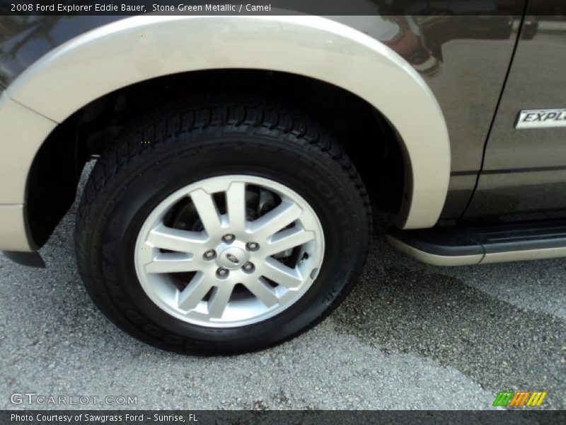 Stone Green Metallic / Camel 2008 Ford Explorer Eddie Bauer