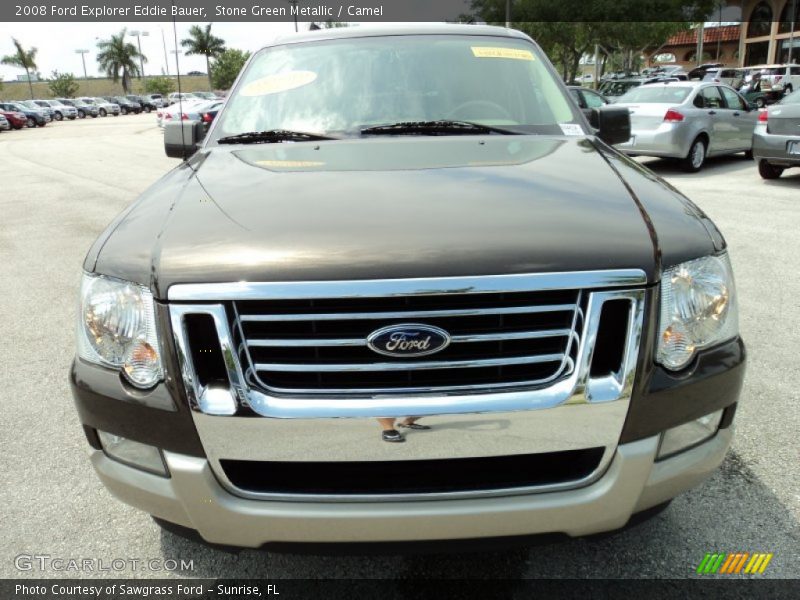 Stone Green Metallic / Camel 2008 Ford Explorer Eddie Bauer