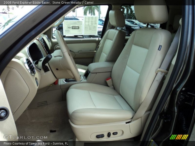 Stone Green Metallic / Camel 2008 Ford Explorer Eddie Bauer