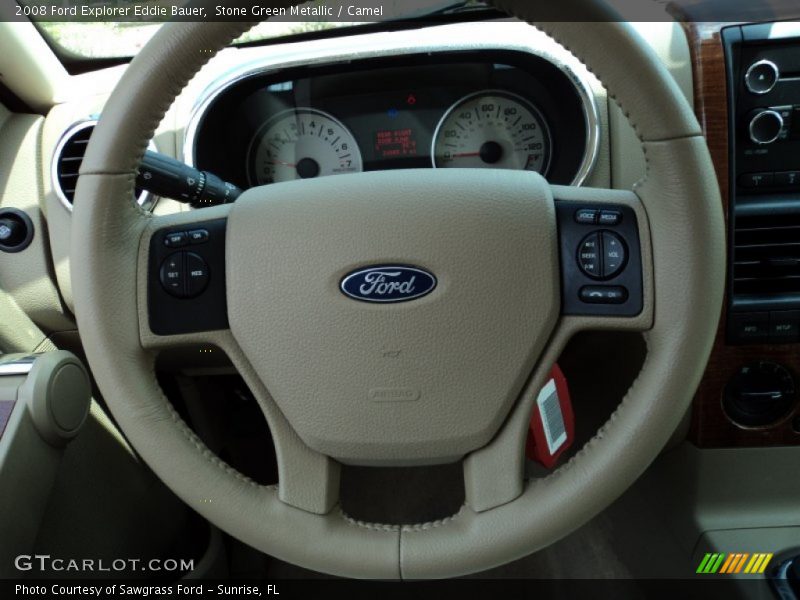 Stone Green Metallic / Camel 2008 Ford Explorer Eddie Bauer