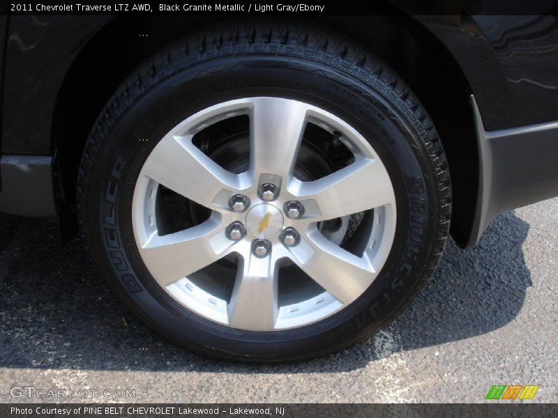 Black Granite Metallic / Light Gray/Ebony 2011 Chevrolet Traverse LTZ AWD